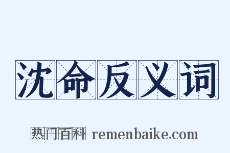 沈命反义词是什么意思的图片